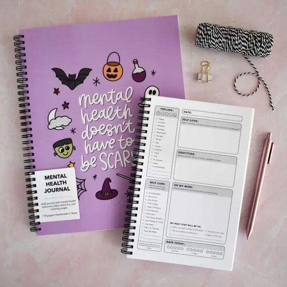 Halloween Spooky Mental health Journal NEW - Picture 1 of 7